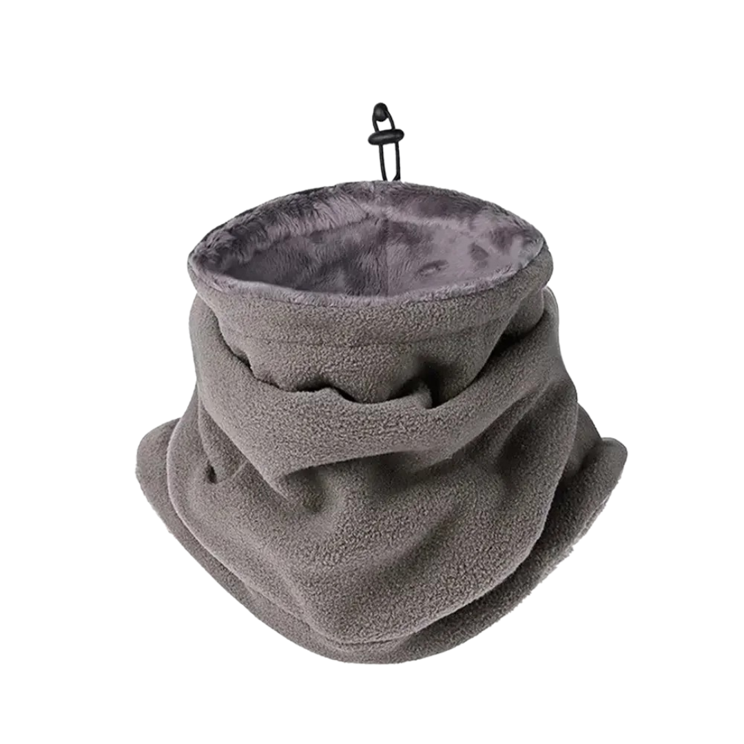Verstellbarer Fleece-Schlauchschal – Kordelzug als Windschutz