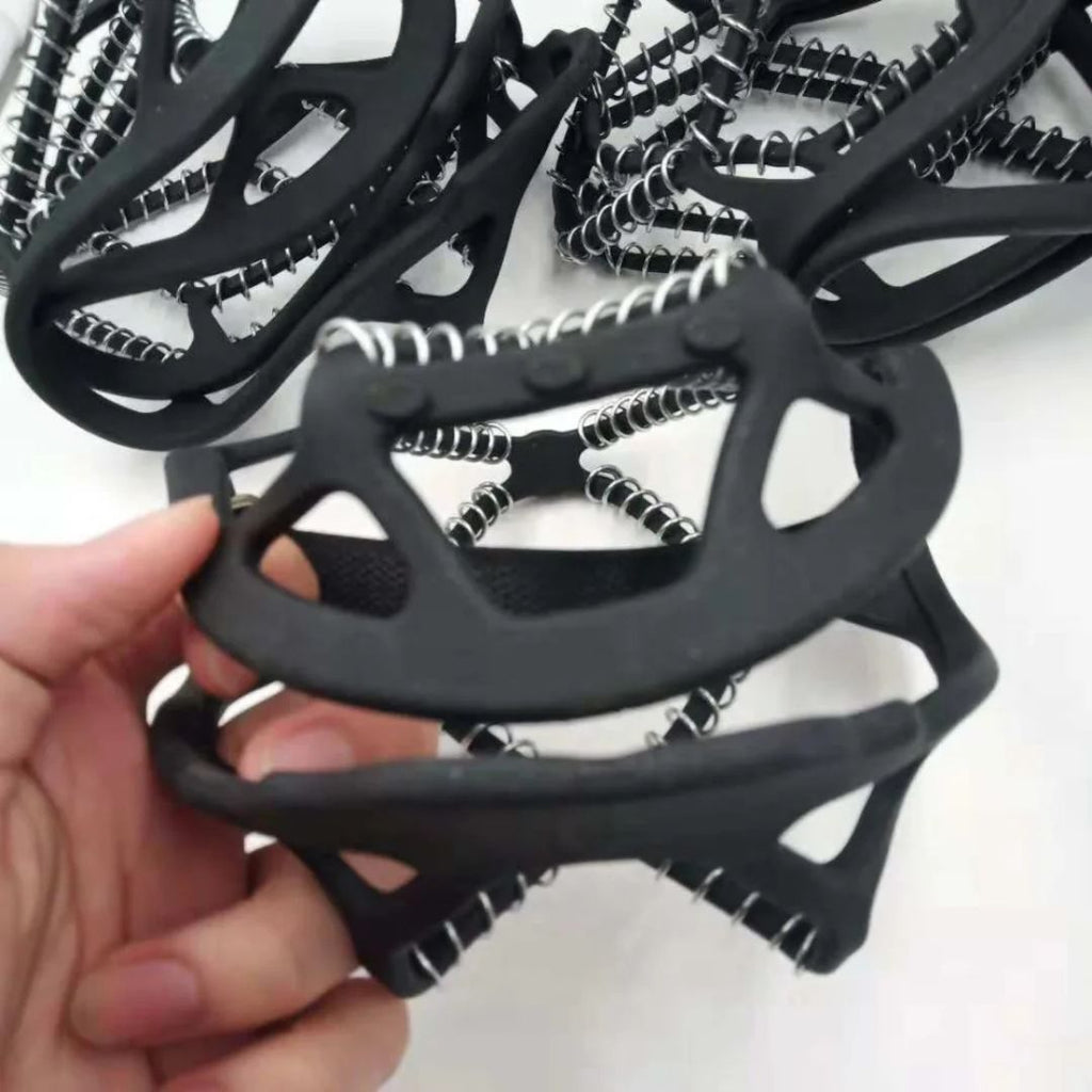 Crampons antidérapants à ressorts en acier — Adhérence sur neige pour homme et femme