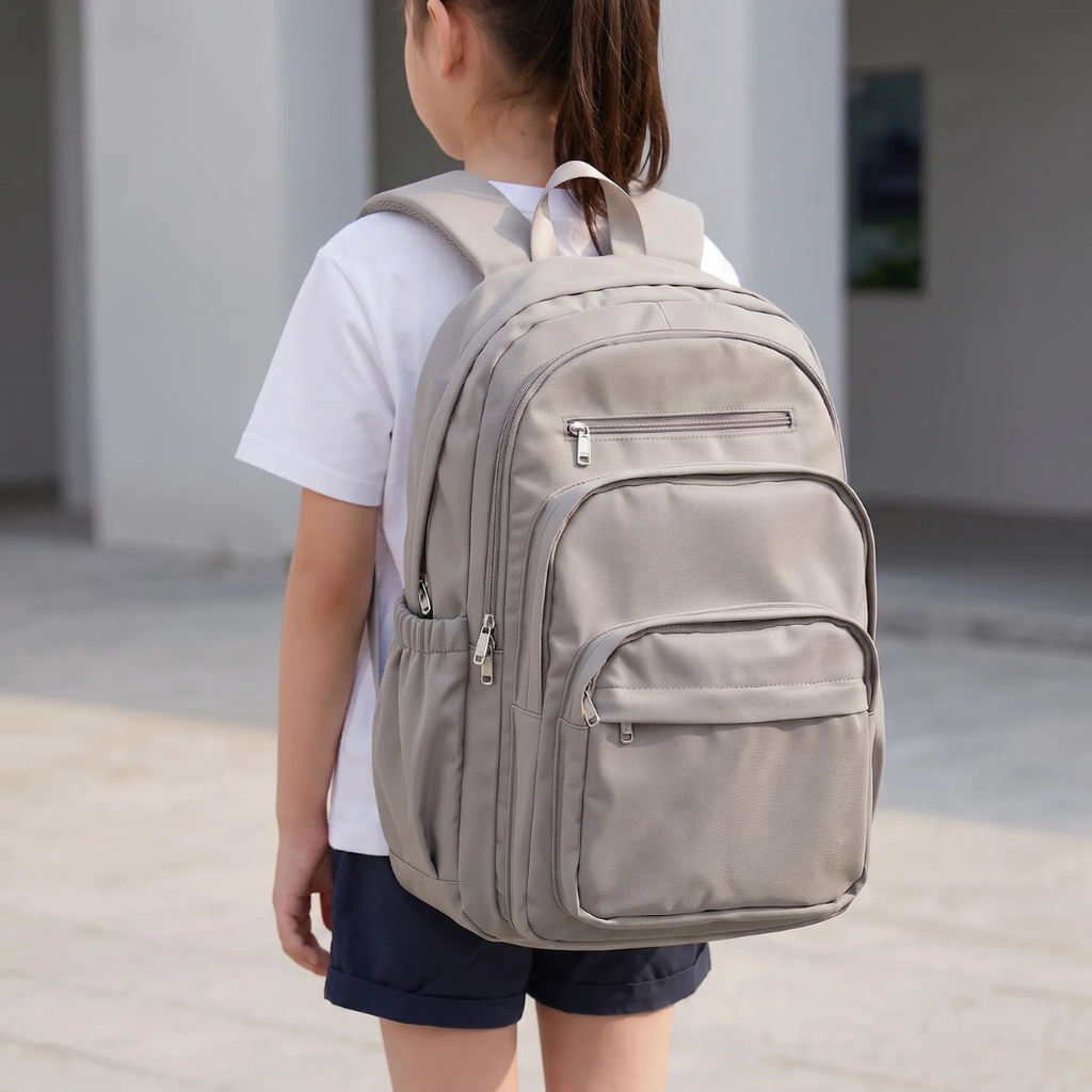 Studentský batoh s více přihrádkami — polstrovaná přihrádka na notebook
