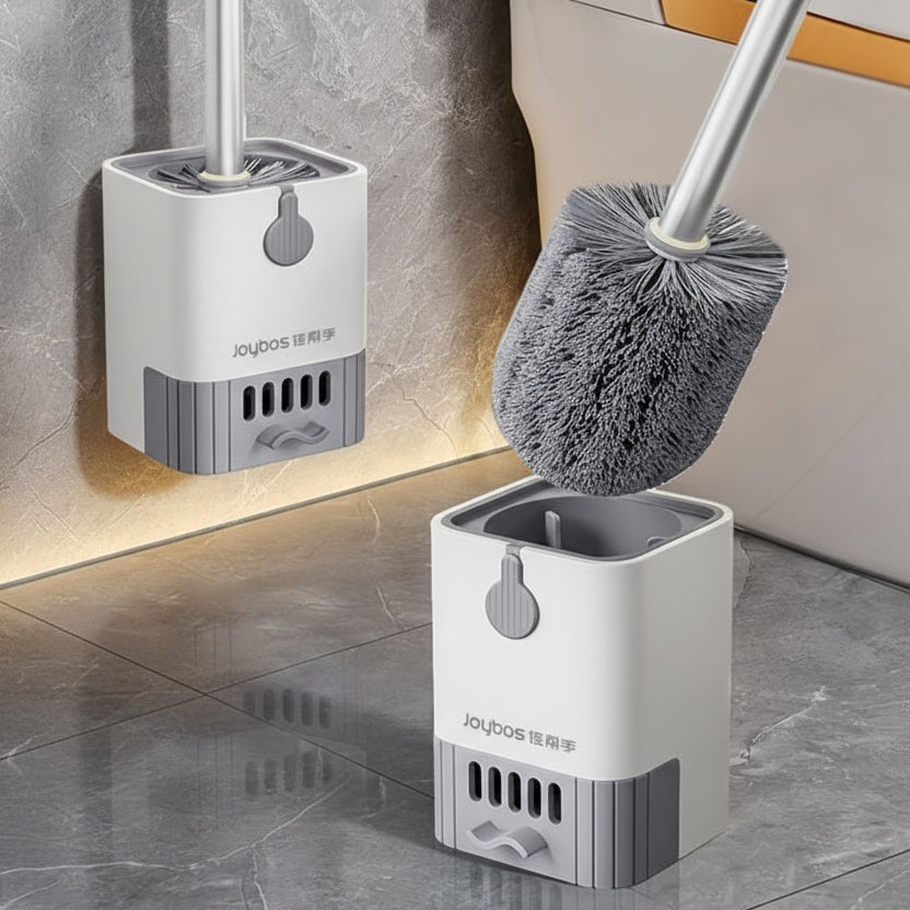 Long Handle Toilet Brush & Holder, Essential Cleaning Tool - Euroselle
