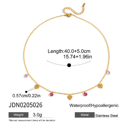 Collier Quatre Feuilles de Trèfle en Titanium et Zircon - Élégant et Luxe