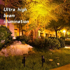 Outdoor Solar Landscape Lights 2-Pack LED Spotlights with 3-Level Dimming & IP44 Waterproof - Euroselle