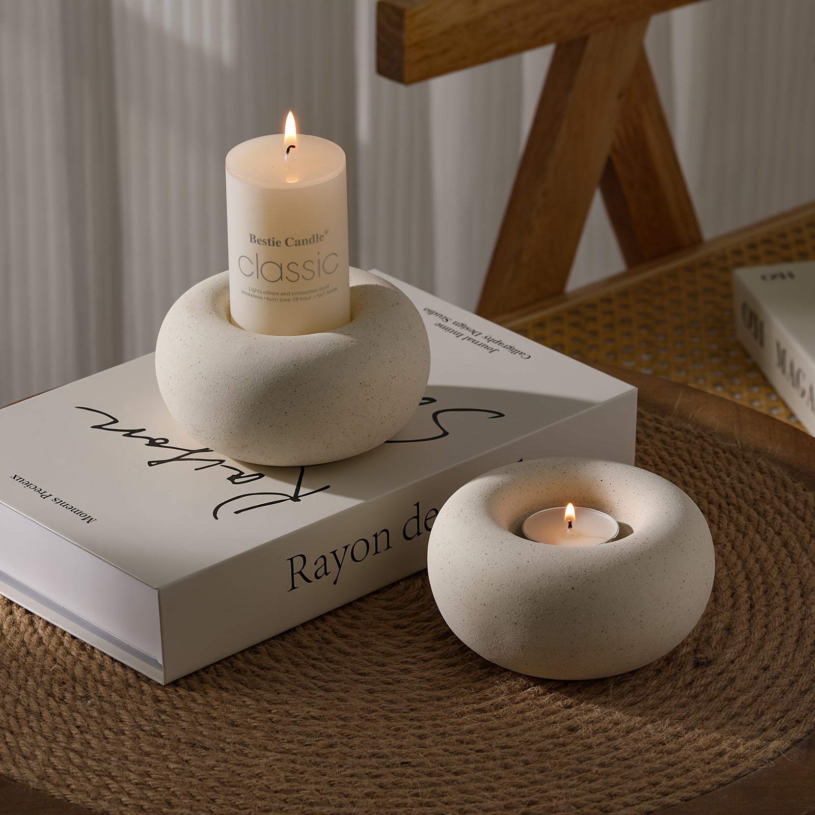 Ceramic Donut Candle Holder - Euroselle