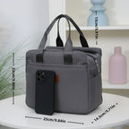 Square Zipper Lunch Box with Durable Aluminum Foil Lining - Euroselle