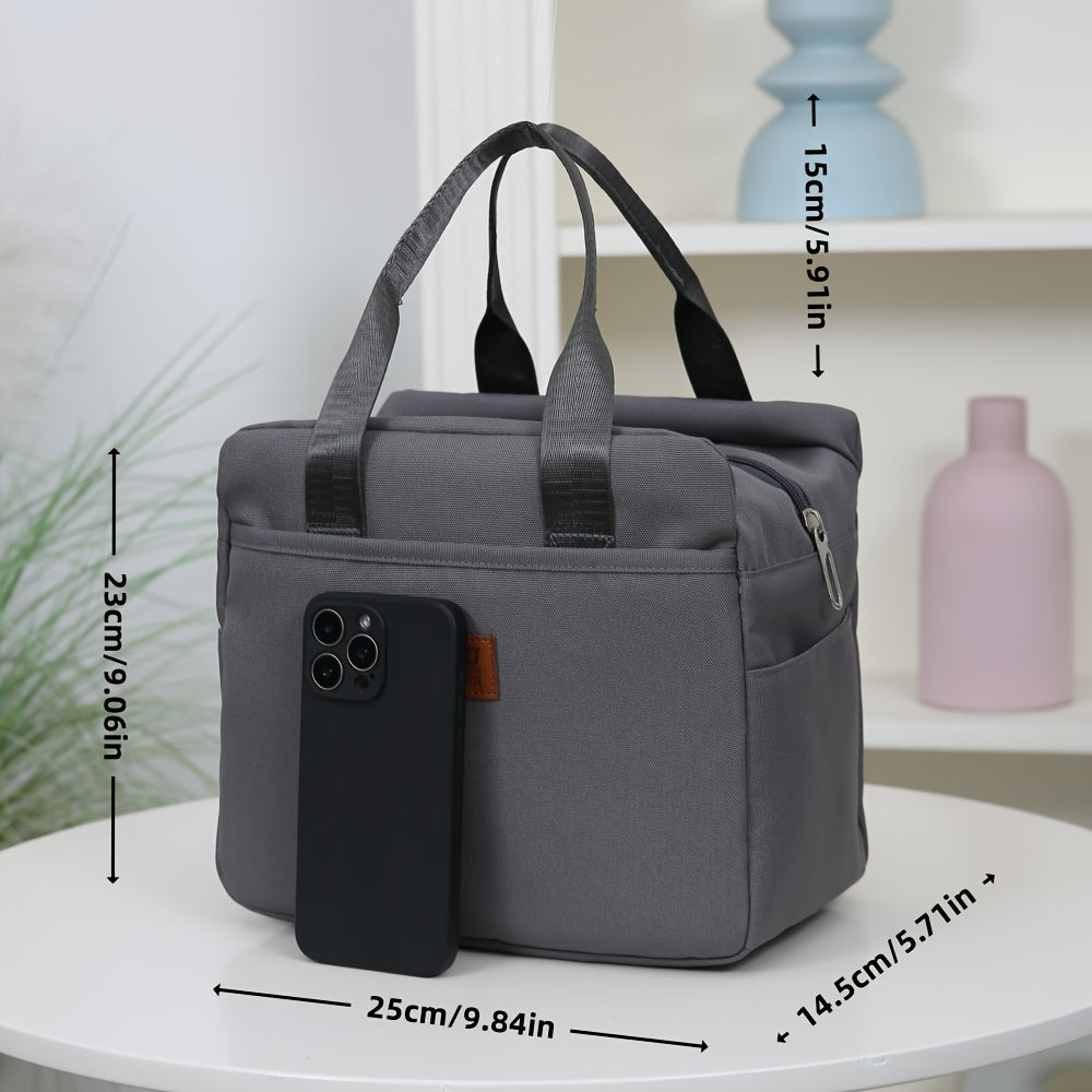 Square Zipper Lunch Box with Durable Aluminum Foil Lining - Euroselle