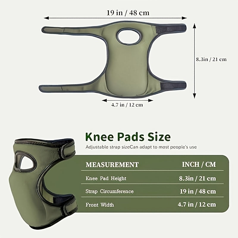 Ergonomische, gepolsterte Knieschoner – verstellbare Riemen, Unterstützung der Gelenke