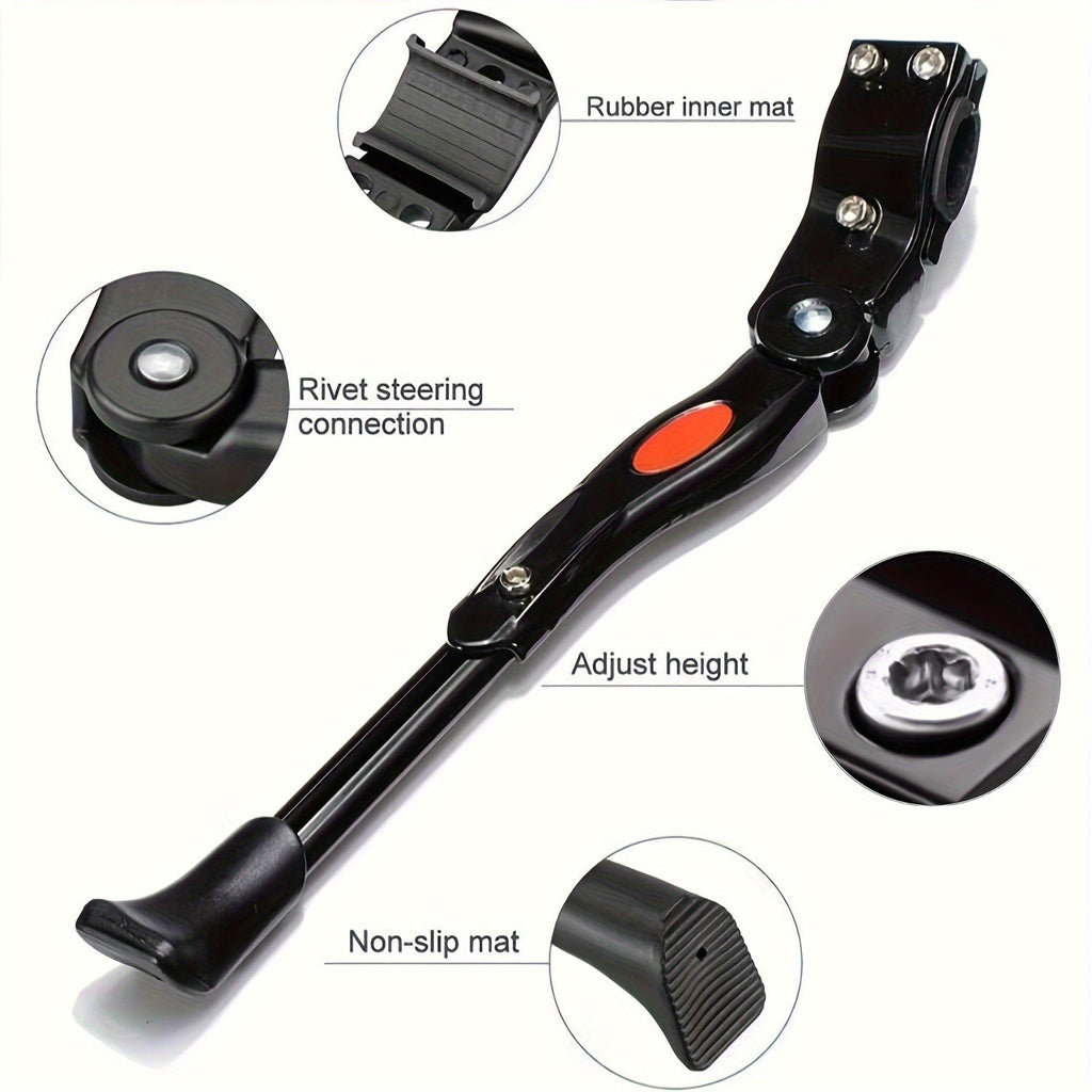 Verstellbarer Fahrradständer, 12.9-14.9 Inches, Seitenständer aus Aluminium für Rennräder, Hybridräder, Pendlerräder und E-Bikes, universell passend und leicht