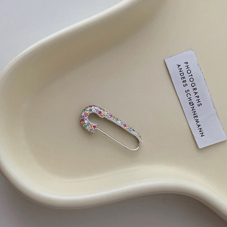 Boucles d'oreilles Luxe en Zircon - Élégance Dopamine Multicolore