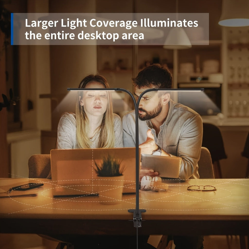 Dual-Tube Clip-On LED Reading Lamp - Euroselle