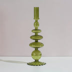 Minimalist Glass Candle Holder Vase Decorative Art Piece - Euroselle