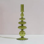 Minimalist Glass Candle Holder Vase Decorative Art Piece - Euroselle