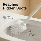 European Style Toilet Cleaning Brush Set with Storage Bin - Euroselle