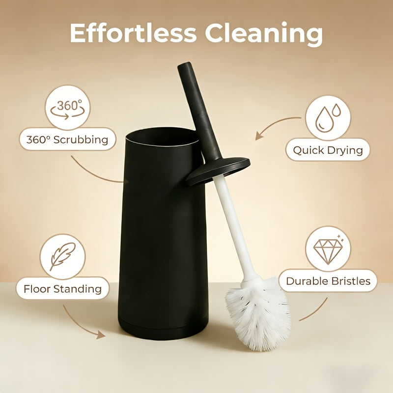 European Style Toilet Cleaning Brush Set with Storage Bin - Euroselle