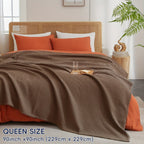 Lightweight Waffle Throw Blanket for Cozy All-Season Comfort - Euroselle