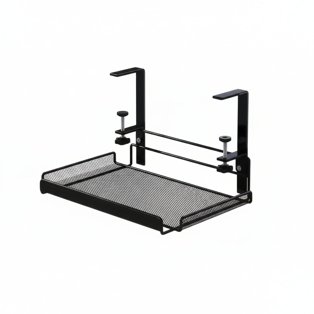 Adjustable Metal Desk Rack with No-Drill Hanging Organizer - Euroselle