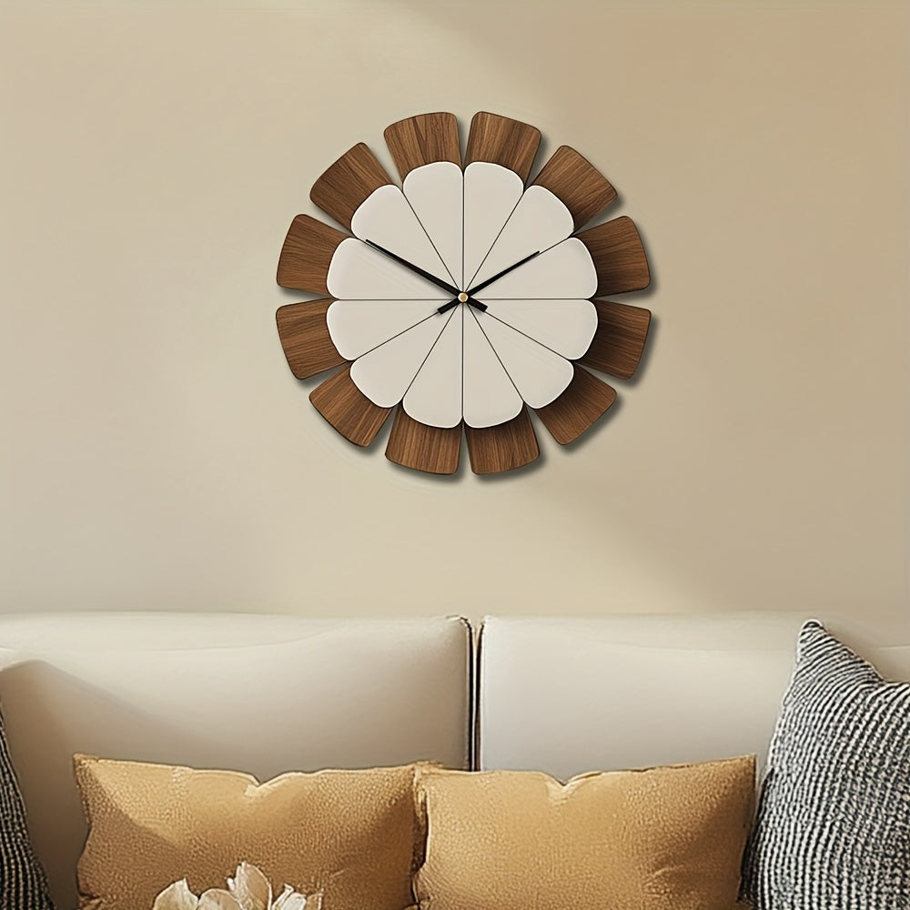 Decorative Silent Wooden Wall Clock - Euroselle