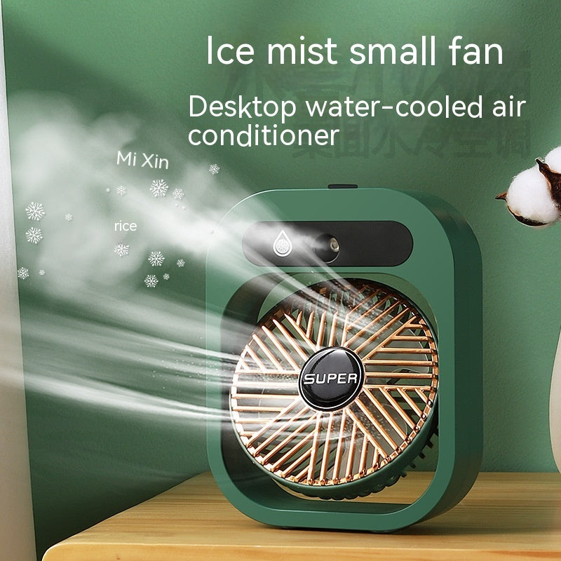 Ventilador nebulizador portátil AquaFlow — diseño de mano de 3 velocidades, sistema de nebulización integrado