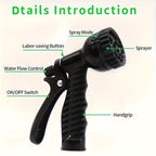 High-Pressure Garden Hose with Nozzle - Euroselle