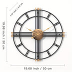 Modern Minimalist Cross Wall Clock with Structured Geometric Frame and Silent Motion - Euroselle