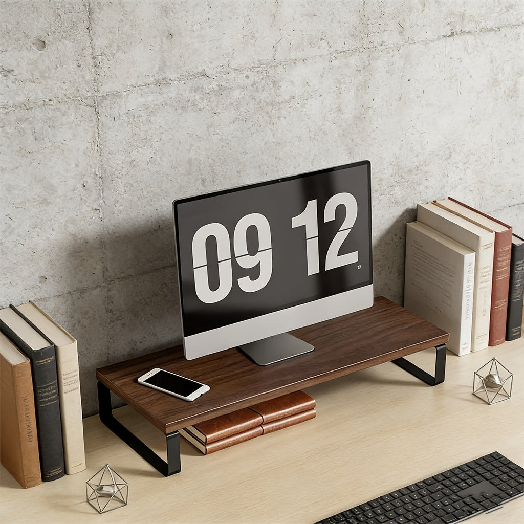 Foldable Wooden Laptop & Tablet Holder with Ergonomic Desk Design - Euroselle