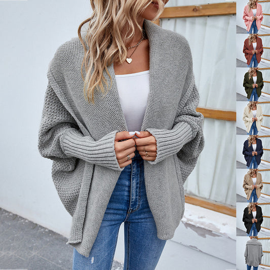 Cardigan ample à devant incurvé pour femmes