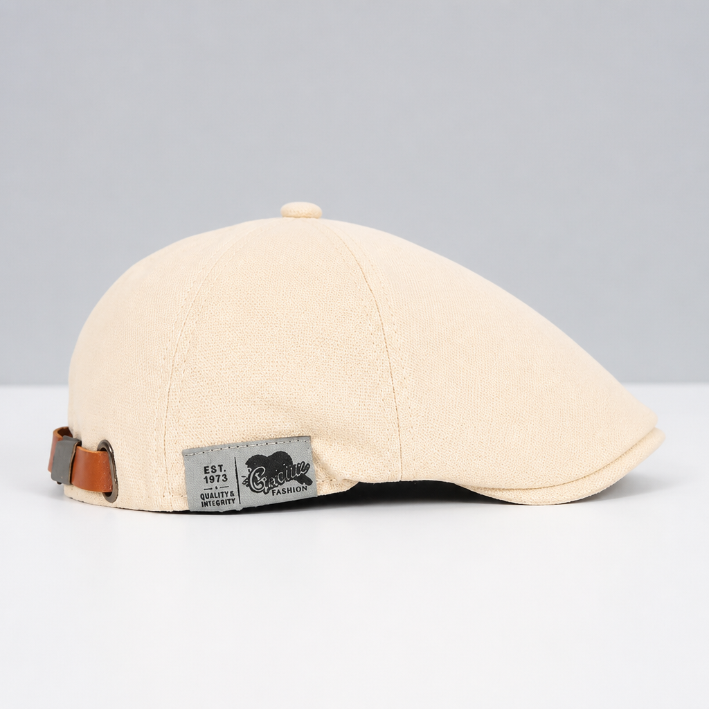 Leichtes, verstellbares Barett für Herren – Schwarz, Rot, Blau, Gelb, Beige
