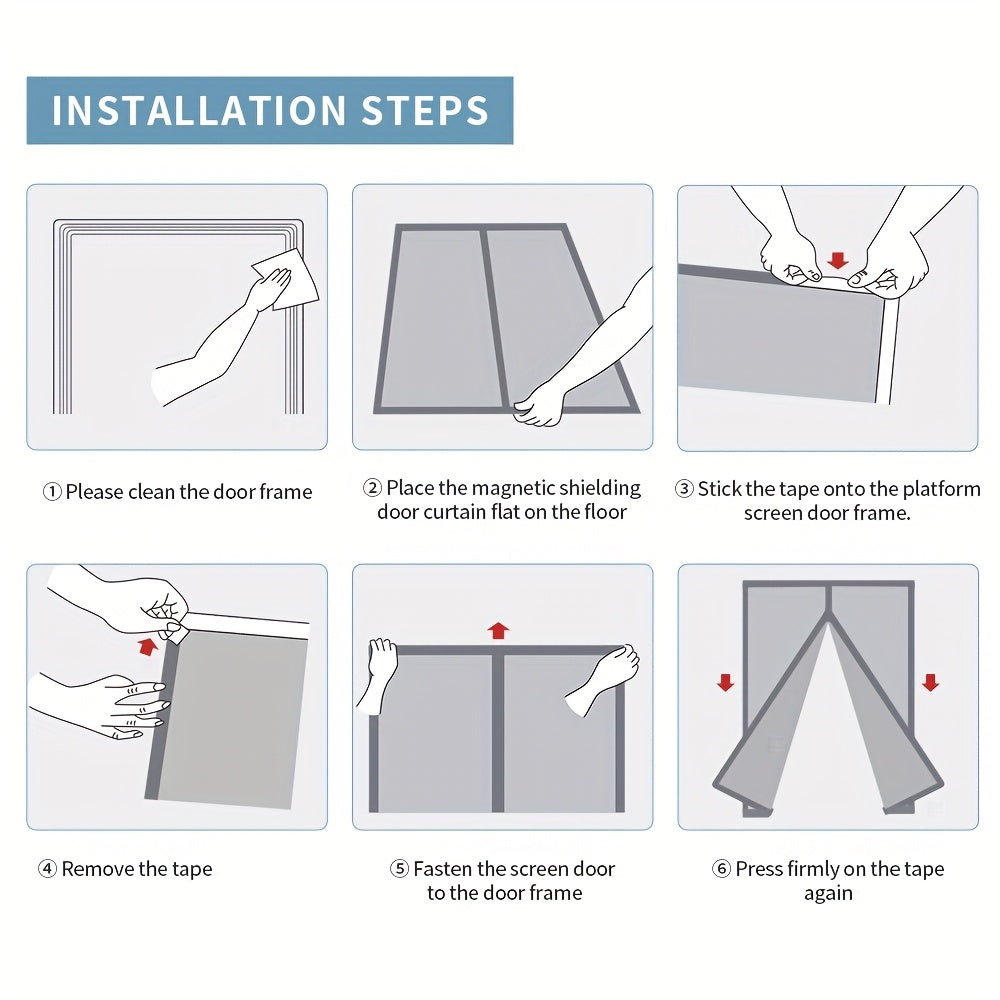 Magnetic Mosquito Screen Curtain for Hands-Free Door Protection - Euroselle