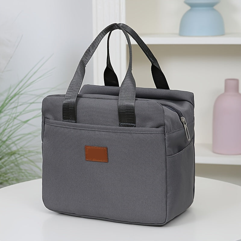 Square Zipper Lunch Box with Durable Aluminum Foil Lining - Euroselle