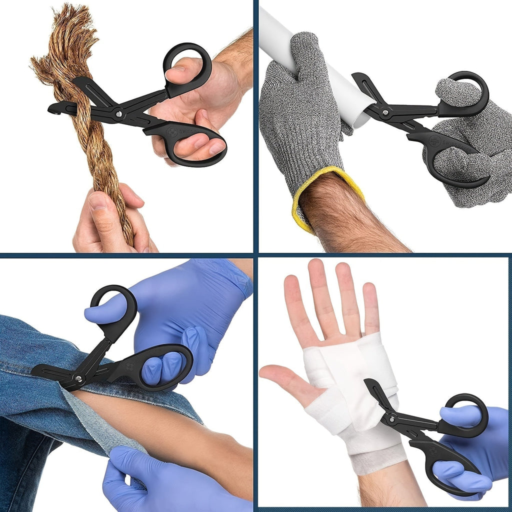 ערכת ציוד רפואי לשעת חירום עם חוסם עורקים, תיק טראומה נייד שחור עם רוכסן, לטיולים רגליים, לקמפינג, לרכב, לנסיעות ולהרפתקאות בחוץ