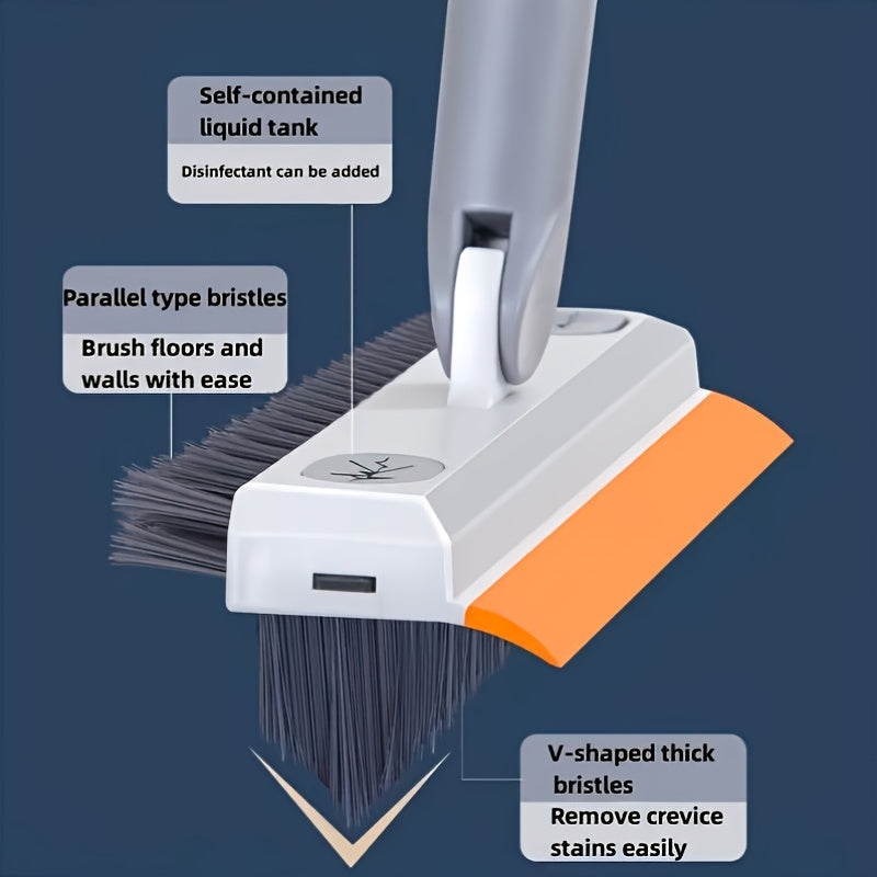 Manual Cleaning Brush with Integrated Soap Reservoir for Bathrooms and Kitchens - Euroselle