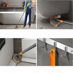 Detachable Bathroom Brush with Dual Bristles, Ideal for Floor & Tile Cleaning - Euroselle