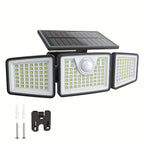 2500 Lm Solar Outdoor Area Lights, 3 Modes, Motion Activated - Euroselle