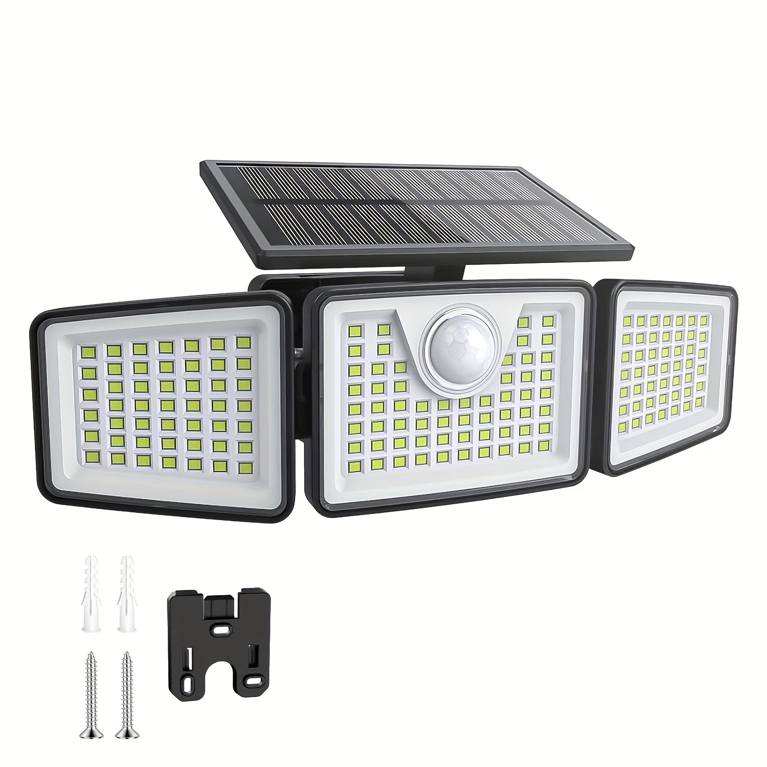 2500 Lm Solar Outdoor Area Lights, 3 Modes, Motion Activated - Euroselle