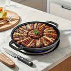 Cast Iron Griddle Skillet for Even Heat & Multi Cooking - Euroselle