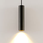 Tube Pendant Light in Black Aluminum