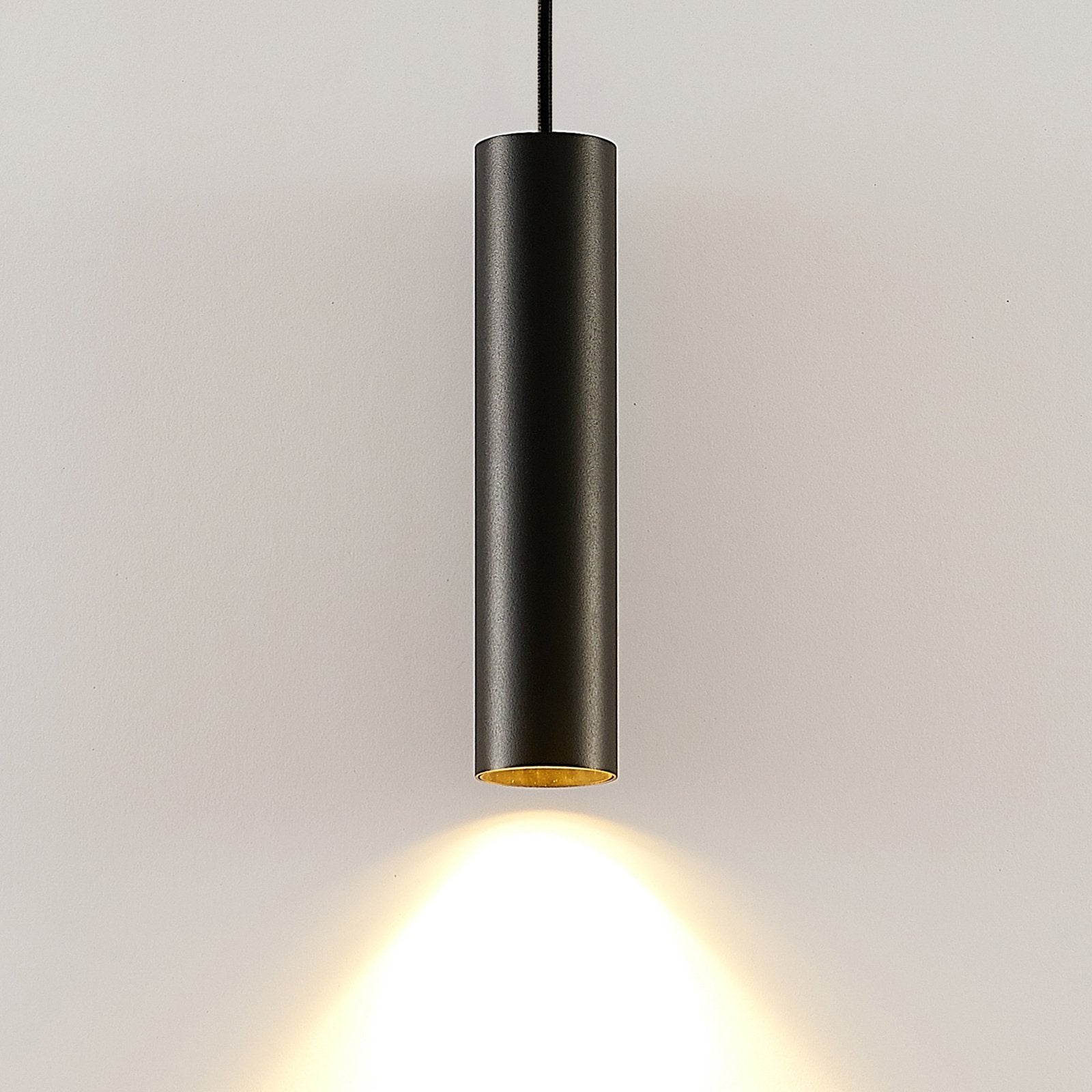 Tube Pendant Light in Black Aluminum