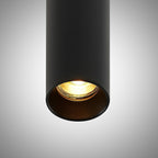 Tube Pendant Light in Black Aluminum
