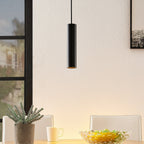 Tube Pendant Light in Black Aluminum