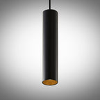 Tube Pendant Light in Black Aluminum