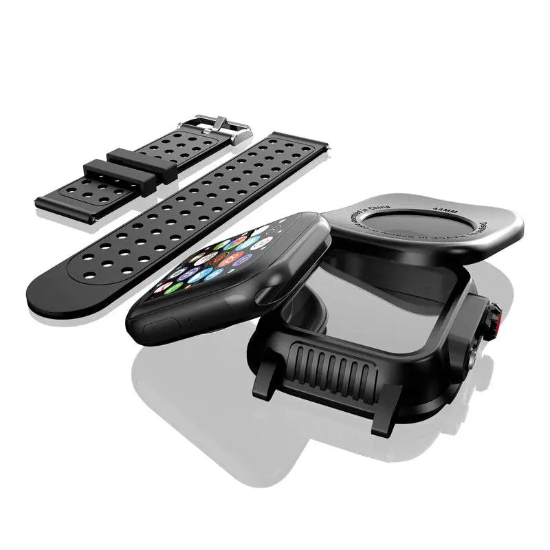 Silikonerem og etui til Apple Watch 42/44 mm Series 6/5/4/SE