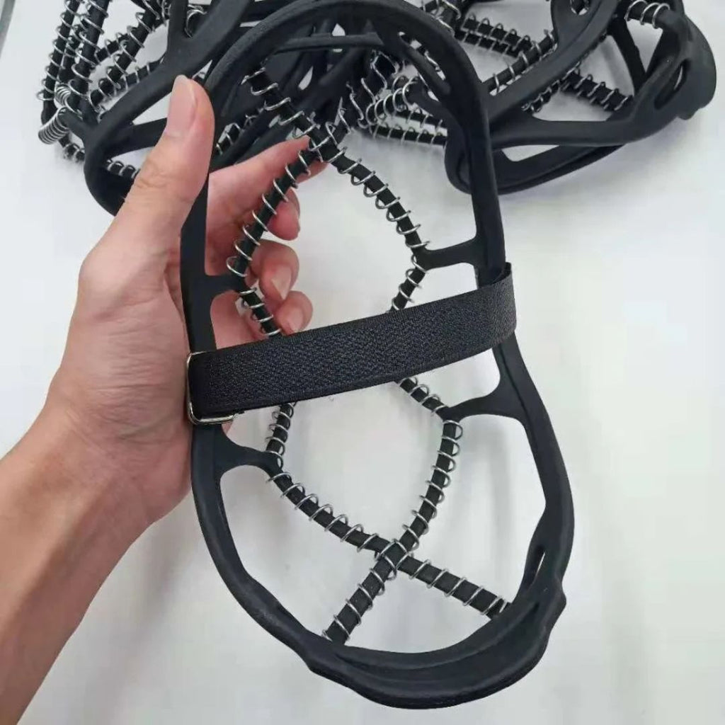 Crampons antidérapants à ressorts en acier — Adhérence sur neige pour homme et femme