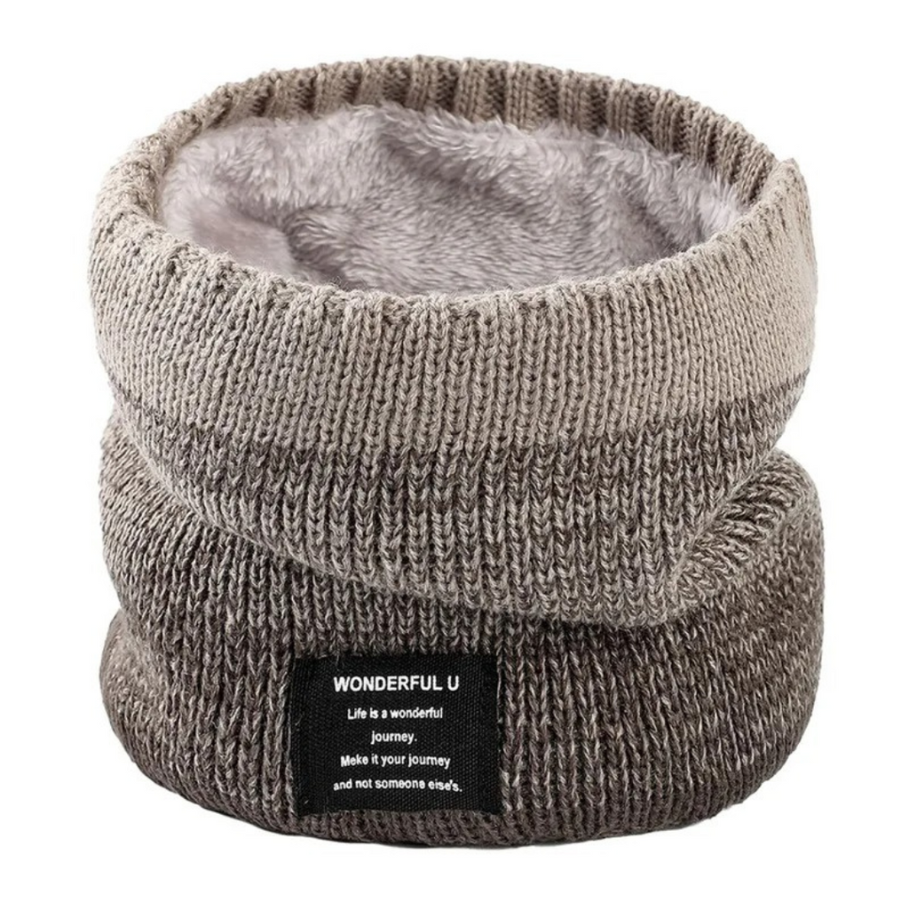 Fleecegefütterter Strick-Schlauchschal – Thermischer Winter-Schalwärmer
