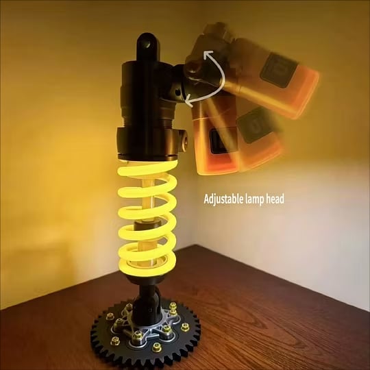 赛车减震器台灯 — 可充电 LED，触控调光