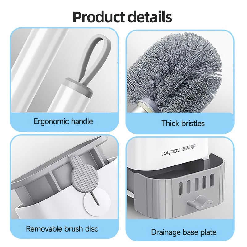 Long Handle Toilet Brush & Holder, Essential Cleaning Tool - Euroselle