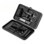 15-teiliges klassisches schwarzes Nagelpflege-Set für Hände, Füße & Gesicht, Werkzeuge aus Edelstahl - Euroselle