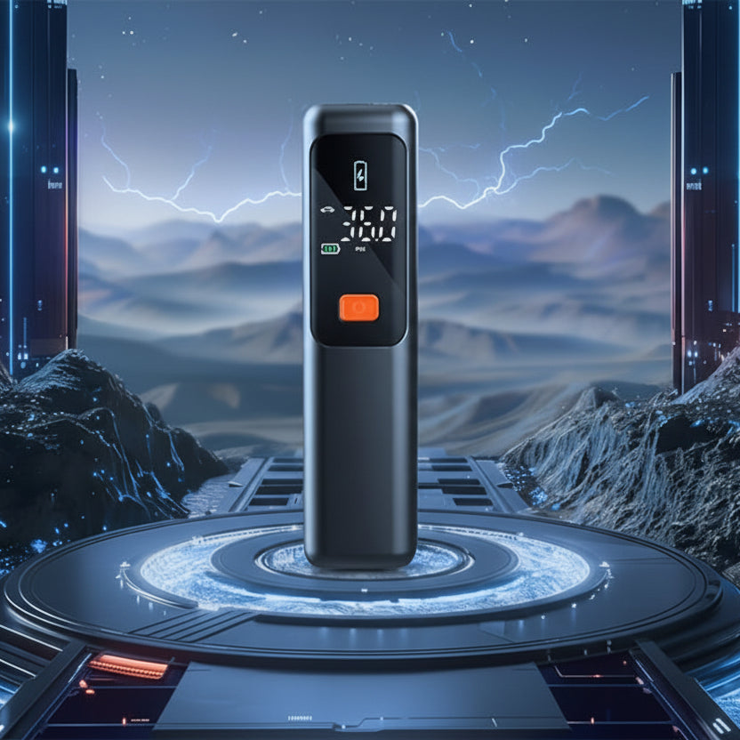 Digital 150 PSI Portable Tire Inflator with LCD Display & USB Fast Charging Air Compressor - Euroselle