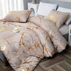 Classic Golden Foil Texture Bedding Set - Euroselle