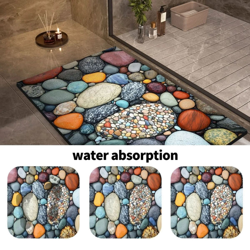 Diatomaceous Earth Bath Mat Anti-Slip Quick Dry Comfort - Euroselle