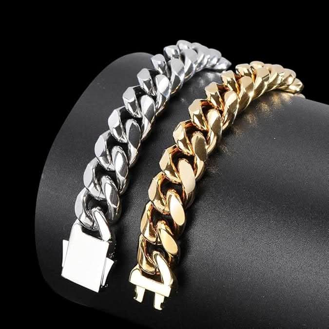 NovaLux Cuban Link Bracelet — 18K Gold-Plated Sterling Silver