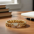 NovaLux Cuban Link Bracelet — 18K Gold-Plated Sterling Silver